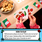Piles Christmas family card game how to play