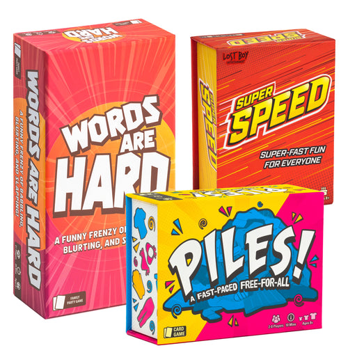 fast paced card games speed piles words